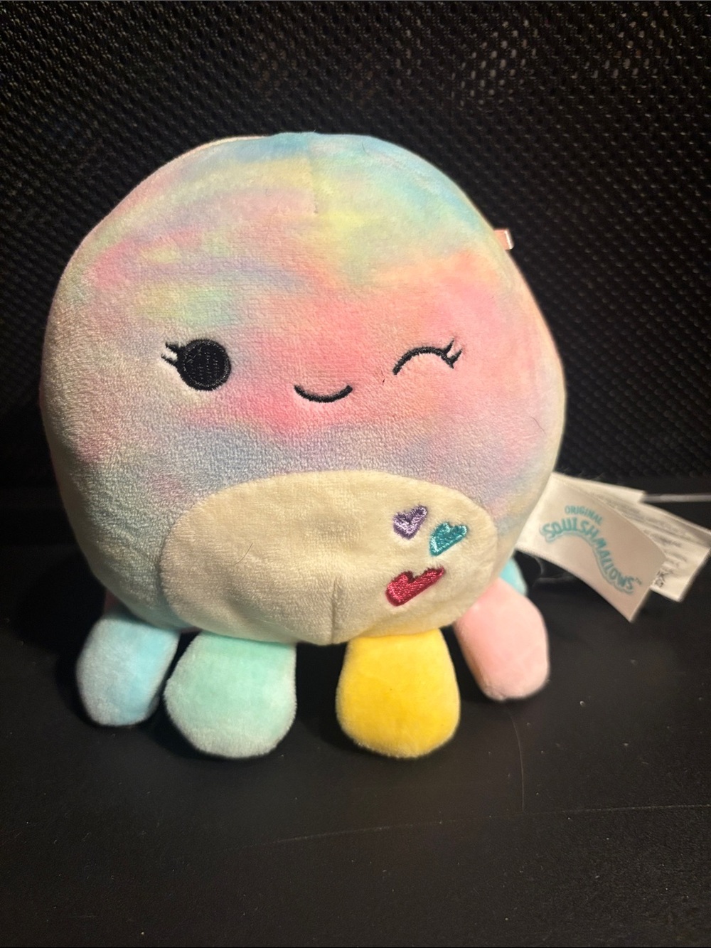 Squishmallows Pastel Rainbow Octopus Plush - Pink, Blue, Yellow, Cream